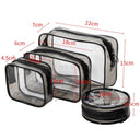 Clear PVC Cosmetic Bag Elegant Transparent Travel Makeup Organizer