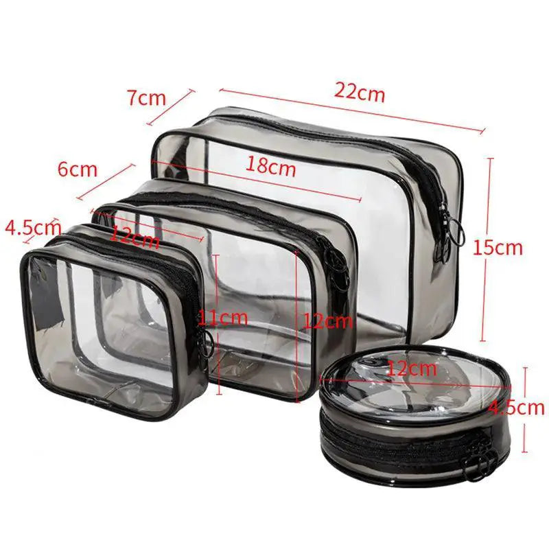 Clear PVC Cosmetic Bag Transparent Travel Makeup Organizer