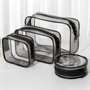 Clear PVC Cosmetic Bag Elegant Transparent Travel Makeup Organizer