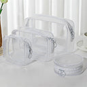 Clear PVC Cosmetic Bag Elegant Transparent Travel Makeup Organizer