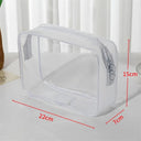 Clear PVC Cosmetic Bag Elegant Transparent Travel Makeup Organizer