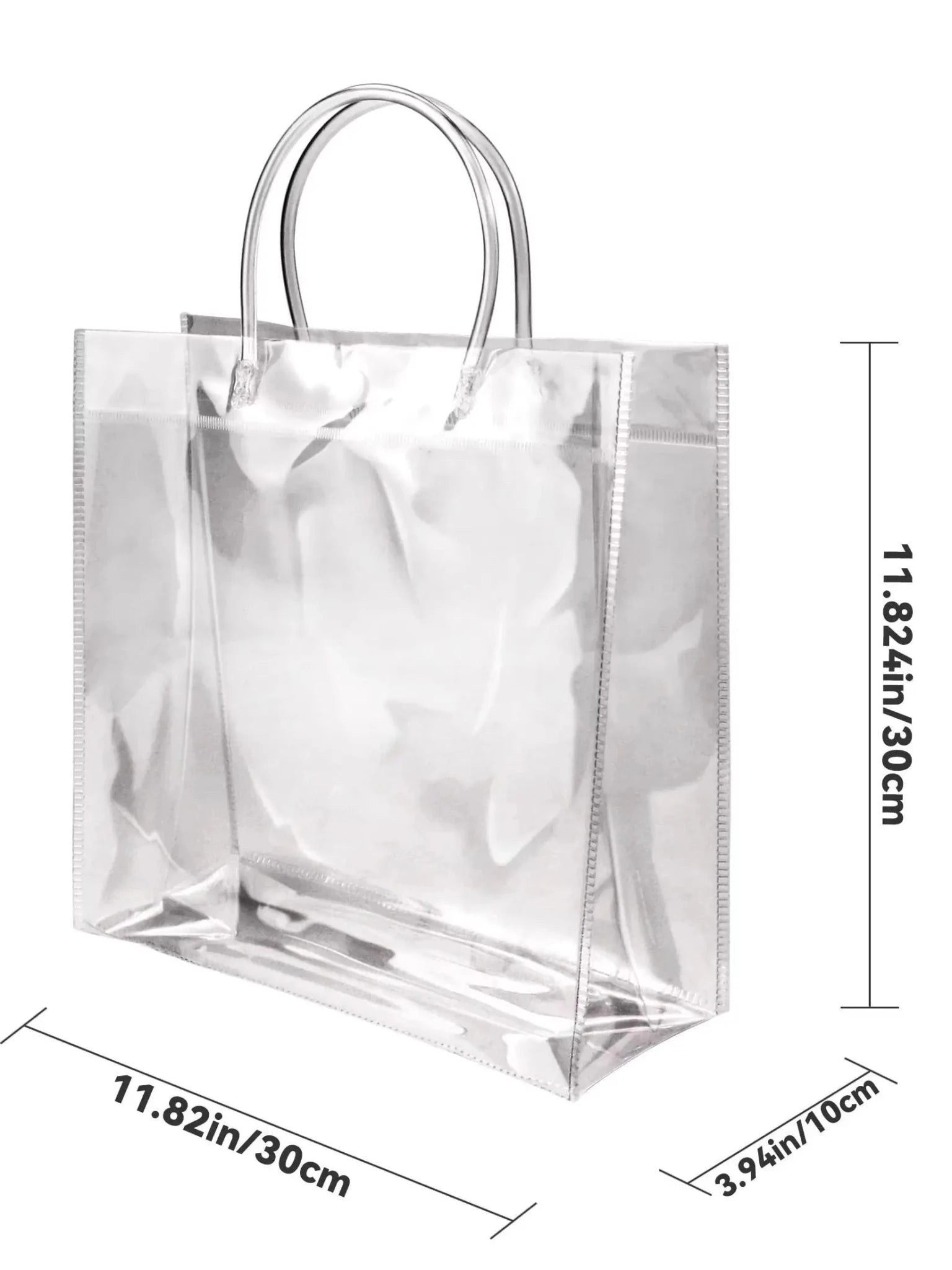 Clear PVC Gift Bags With Handles 20 Count Reusable Party Favor Bags For Birthday