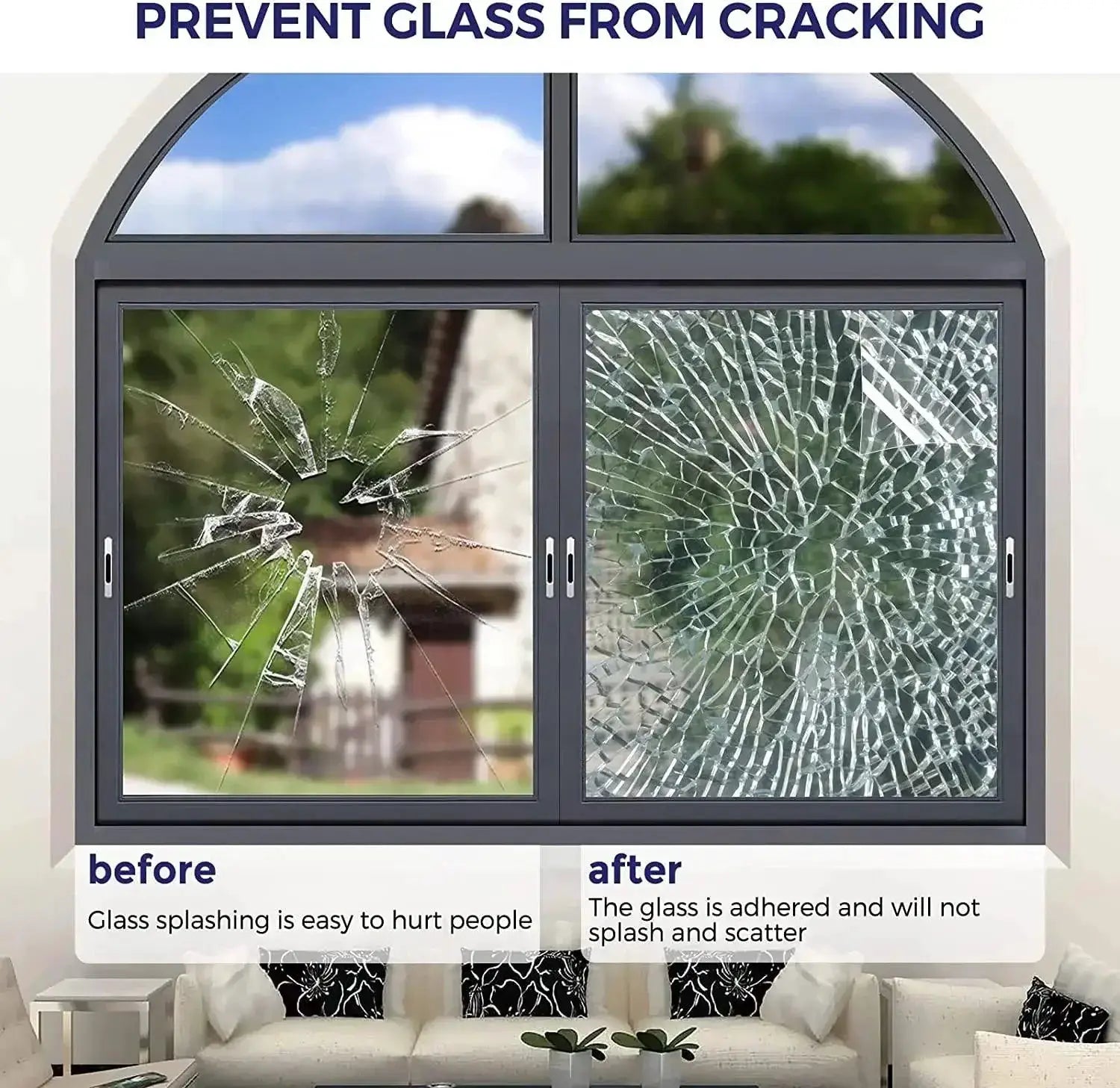 Clear Safety Window Film for Glass Protection and Security