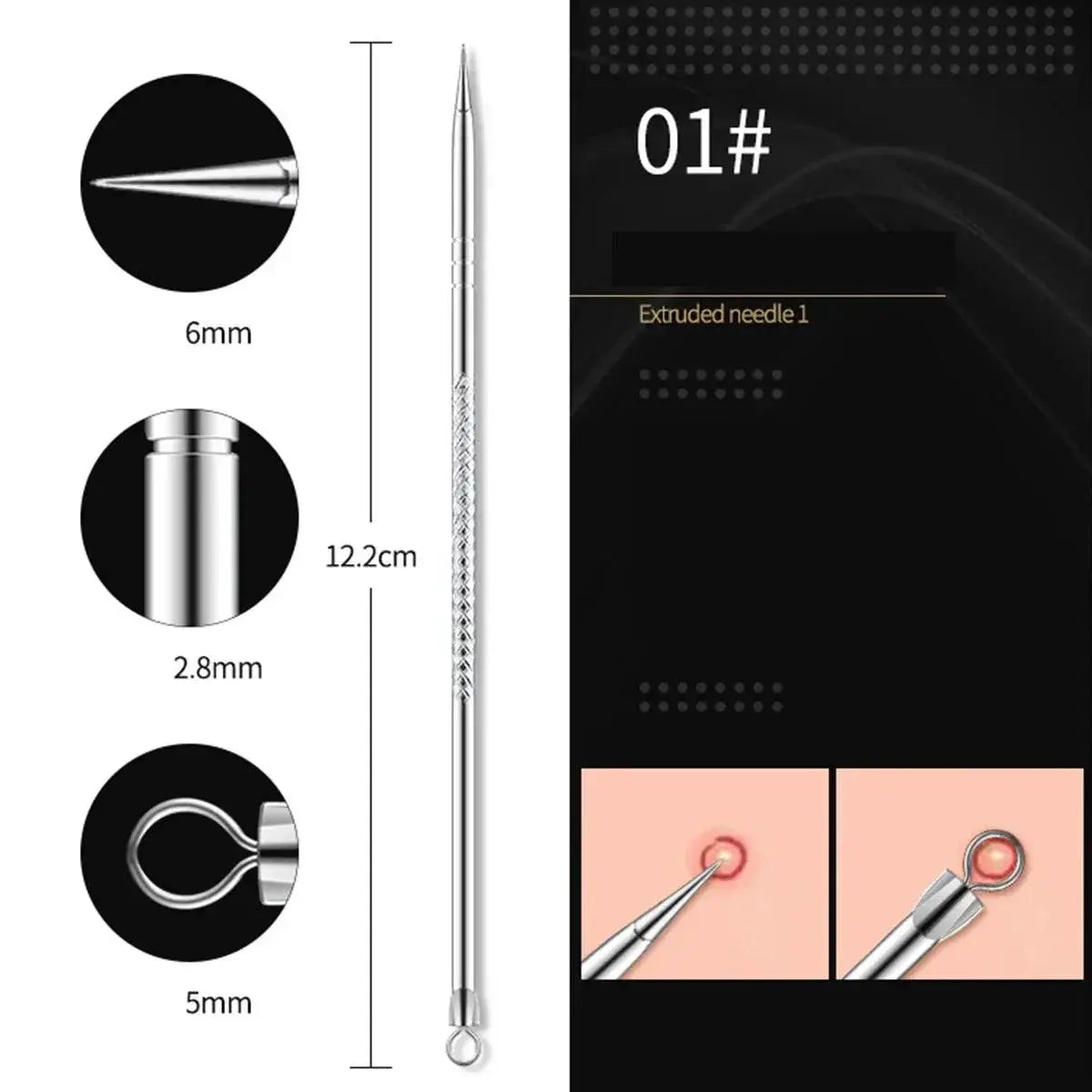 Clear Skin Acne Extraction Kit Gentle Pore Cleanser Tools