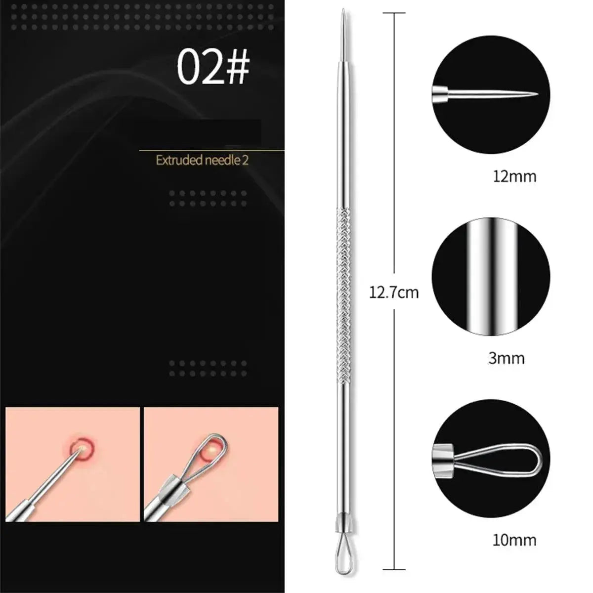 Clear Skin Acne Extraction Kit Gentle Pore Cleanser Tools