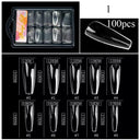 Clear T-Shaped False Nails Kit for Easy At Home Manicure