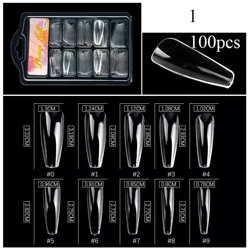 Clear T Shaped False Nails Kit For Easy At Home Manicure