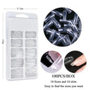 Clear T-Shaped False Nails Kit for Easy At Home Manicure