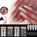 Clear T-Shaped False Nails Kit for Easy At Home Manicure