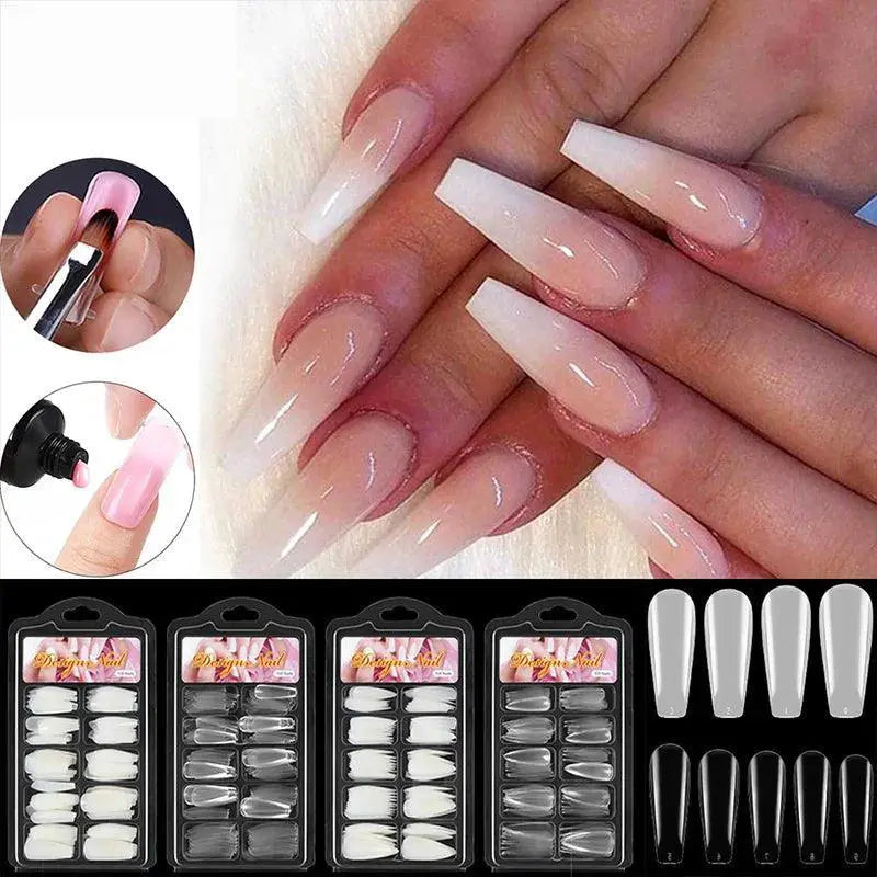 Clear T Shaped False Nails Kit For Easy At Home Manicure