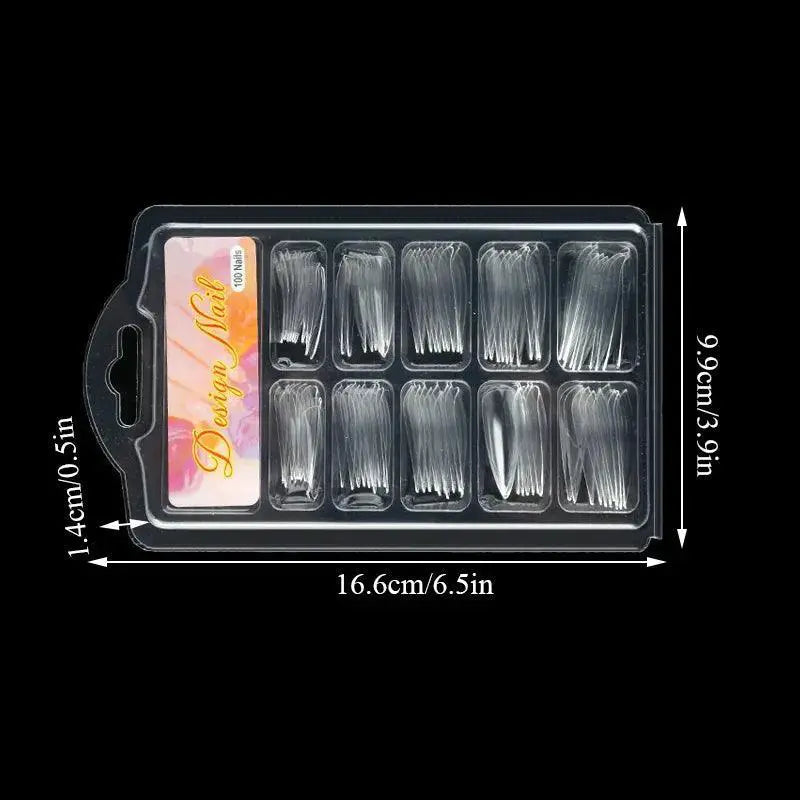 Clear T Shaped False Nails Kit For Easy At Home Manicure