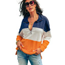 Clearance Special Offer Contrast Color Pullover Hoodie Women