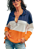 Clearance Special Offer Contrast Color Pullover Hoodie Women