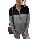 Clearance Special Offer Contrast Color Pullover Hoodie Women