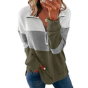 Clearance Special Offer Contrast Color Pullover Hoodie Women