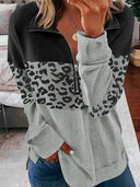 Clearance Special Offer Contrast Color Pullover Hoodie Women