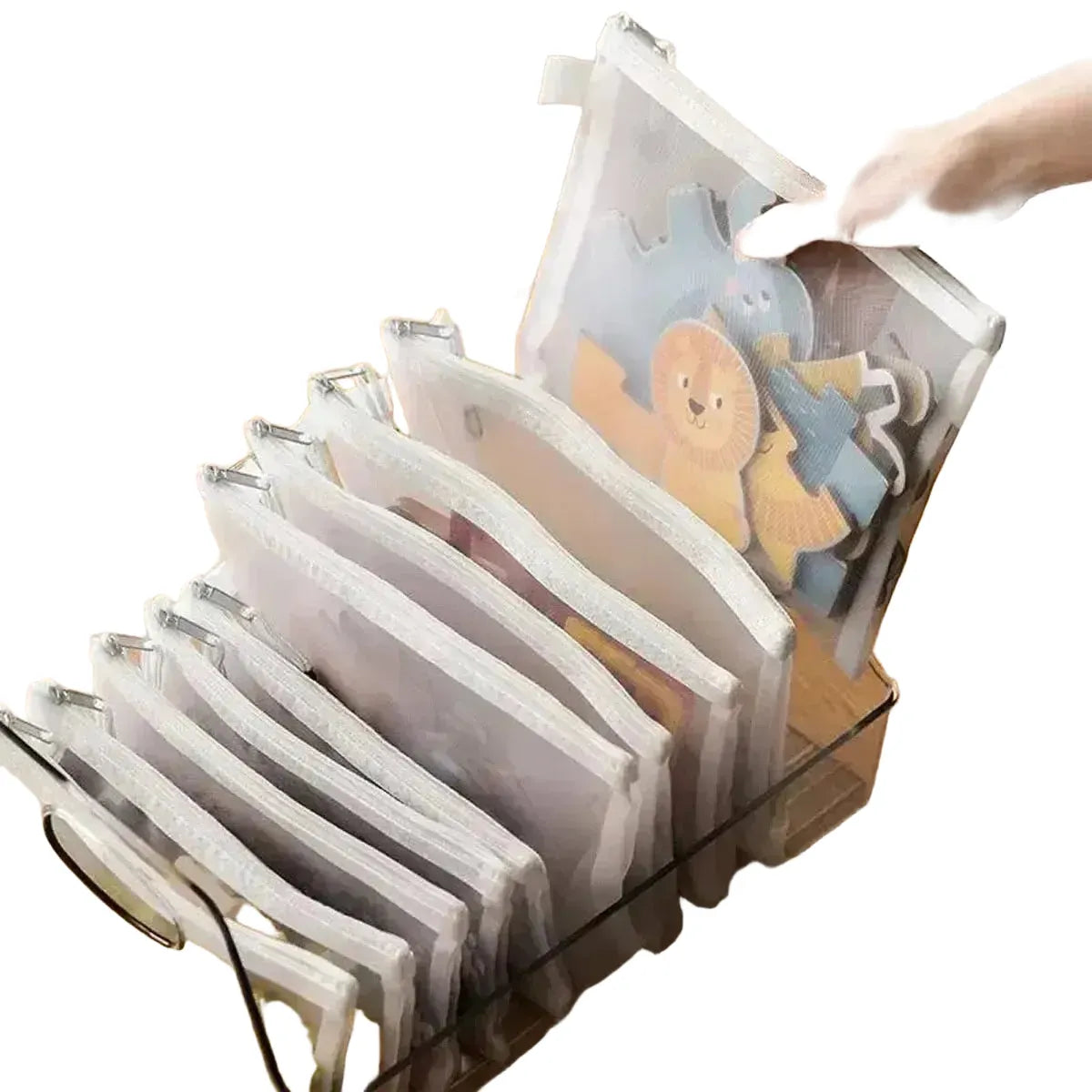 Clear Mesh Zipper Pouches - School Use — product view 1