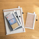 Clear Mesh Zipper Pouches For School Use