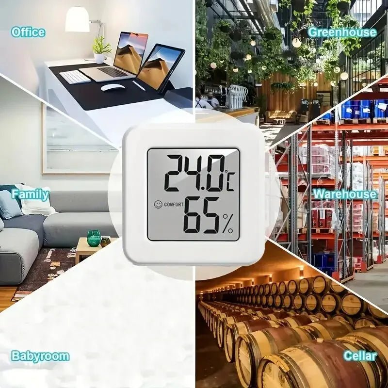 ClimaSense Indoor Mini Temperature Humidity Meter - Compact Hygrometer for Rooms.