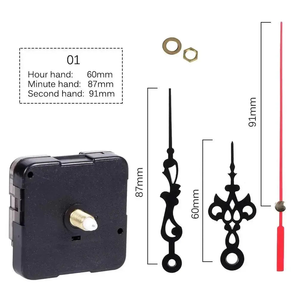 Clock Repair Parts DIY Silent Quartz Movement Kit Pro Bundle