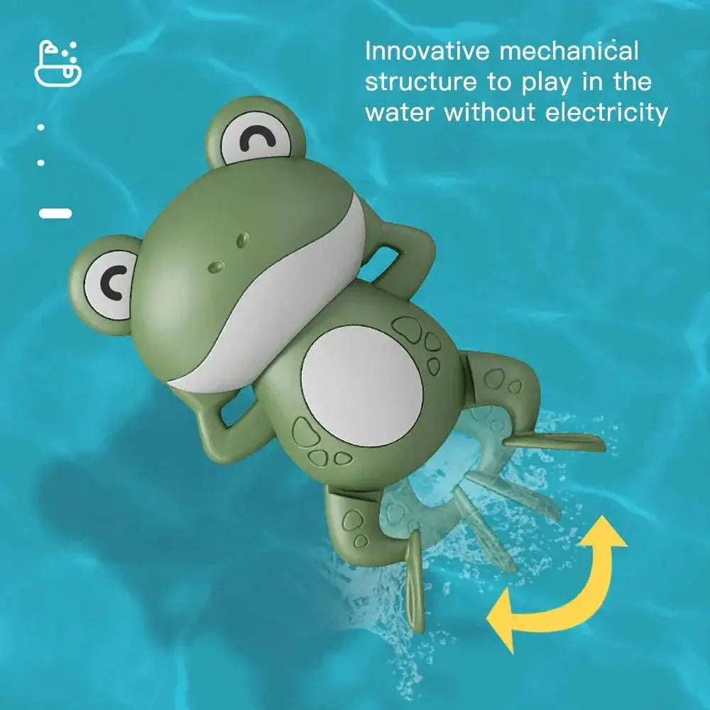 Clockwork Swimming Frog Bath Toy Fun Safe Water Toy