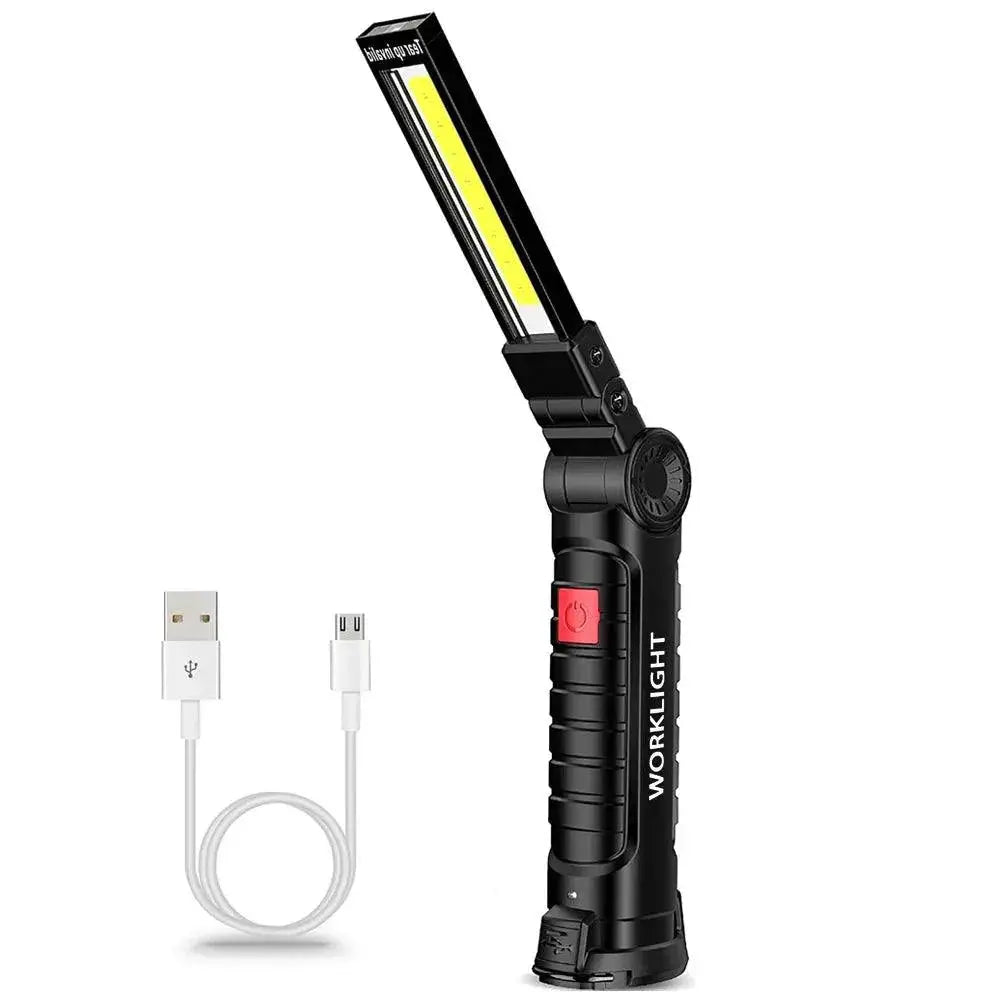 COB LED Work Light USB Rechargeable Camping Torch Portable
