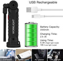 COB LED Work Light Versatile Camping Torch USB Recharge