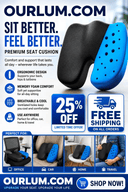 Coccyx Pain Relief Seat Cushion For Car