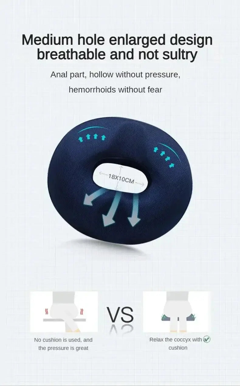 Coccyx Relief Ergonomic Memory Foam Donut Cushion Comfort