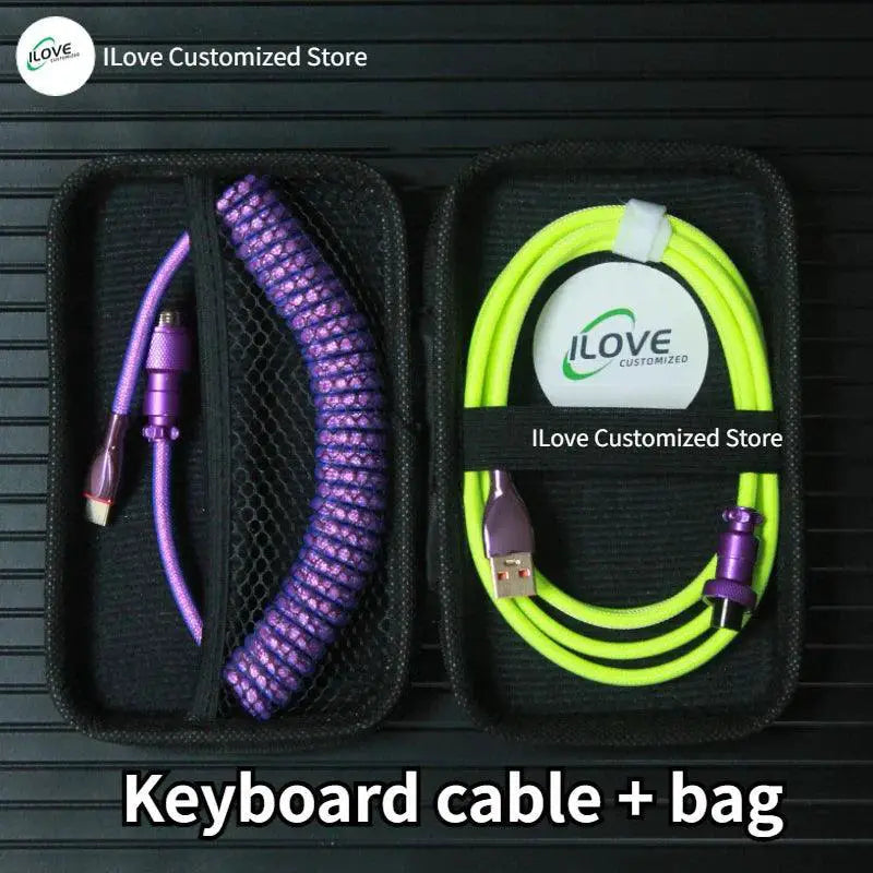 Coiled USB C Keyboard Cable Premium Wired For Gaming