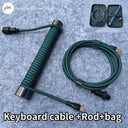 Coiled USB C Keyboard Cable Premium Wired Solution for Gaming