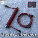 Coiled USB C Keyboard Cable Premium Wired Solution for Gaming