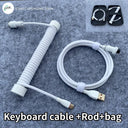Coiled USB C Keyboard Cable Premium Wired Solution for Gaming