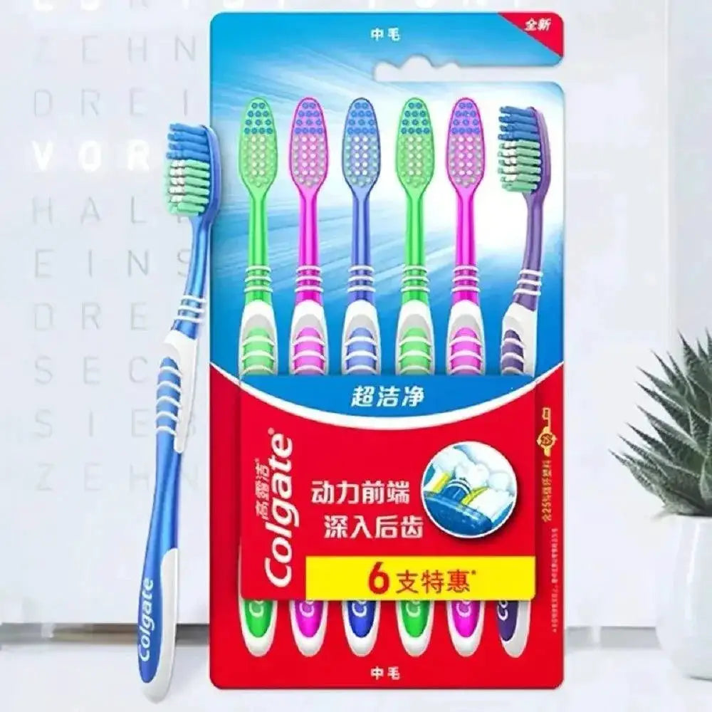 Colgate Soft Bristle Family Toothbrush Set 6 Pack Essentials