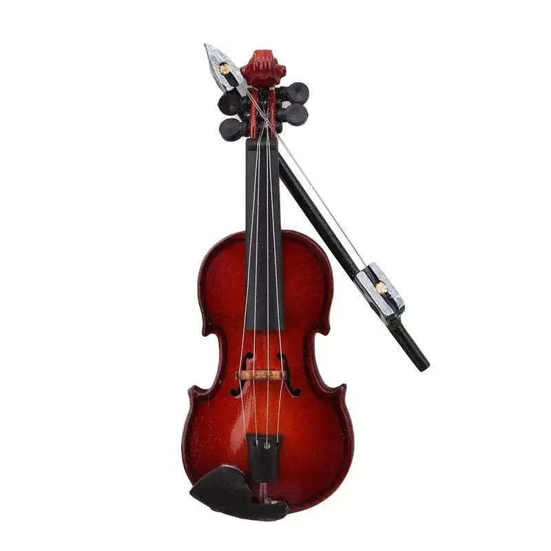 Collection Model Decoration Gifts Mini Violin Wooden Art