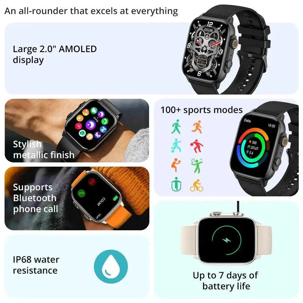 Colmi C81 AMOLED Fitness Watch Waterproof 100 Sports Modes