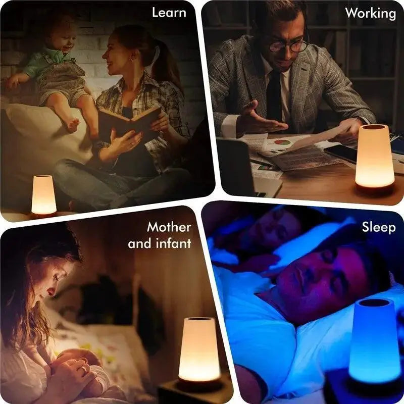 Color Changing Touch Bedside Lamp With Remote Control Light - OurLum.com
