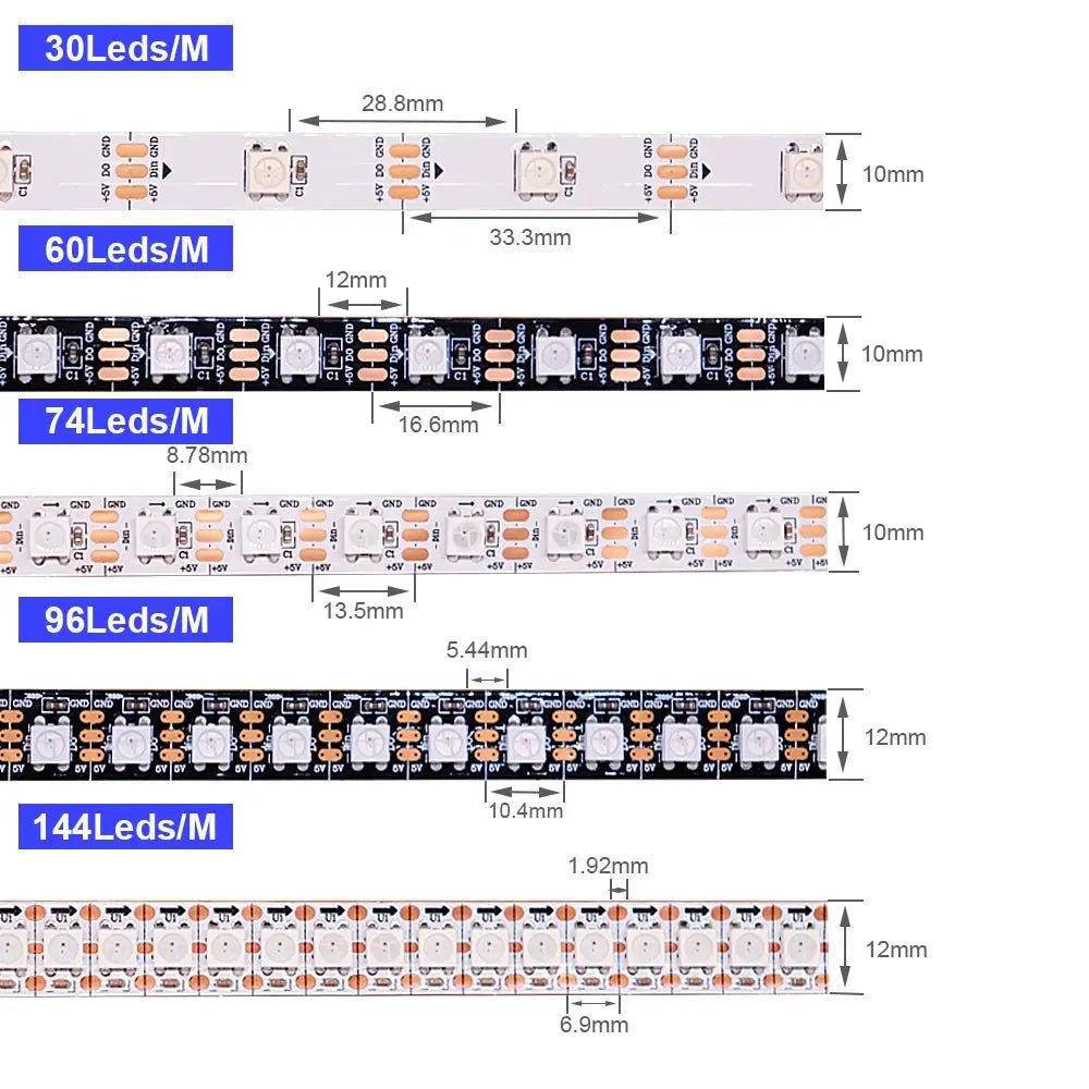 Color Flow RGB LED Strip Lights for Home
