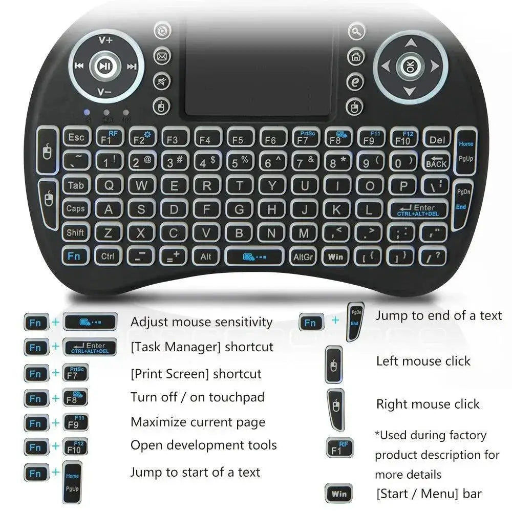 Colorful Backlight Air Mouse Remote For Android TV Box