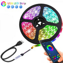 Colorful Bluetooth LED Strip Lights with Music Sync Decor