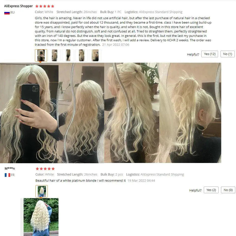 Colorful Body Wave Hair Bundles 613 Piano Blonde Extensions