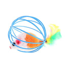 Colorful Cat Teaser Wand With Bell Mouse Toy For Pets