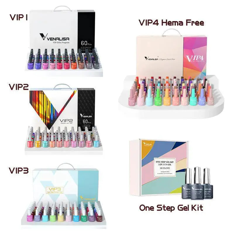 Colorful Gel Nail Polish Kit HEMA Free 60 Vibrant Shades