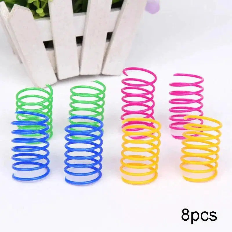 Colorful Interactive Cat Spring Toy for Active Playtime Fun