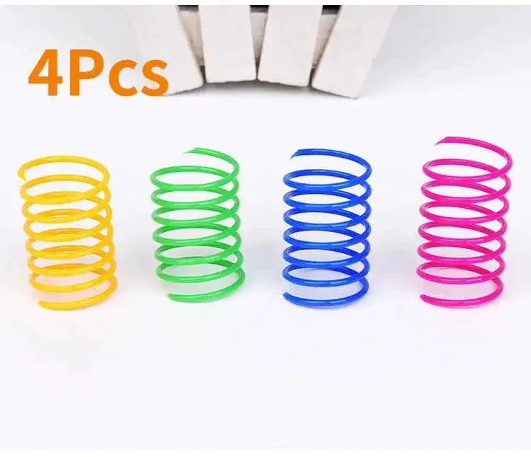 Colorful Interactive Cat Spring Toy for Active Playtime Fun