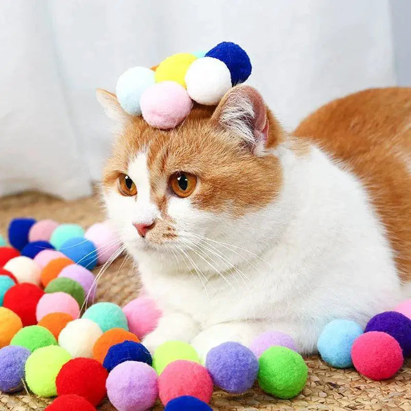 Colorful Interactive Plush Cat Toys For Playful Cats