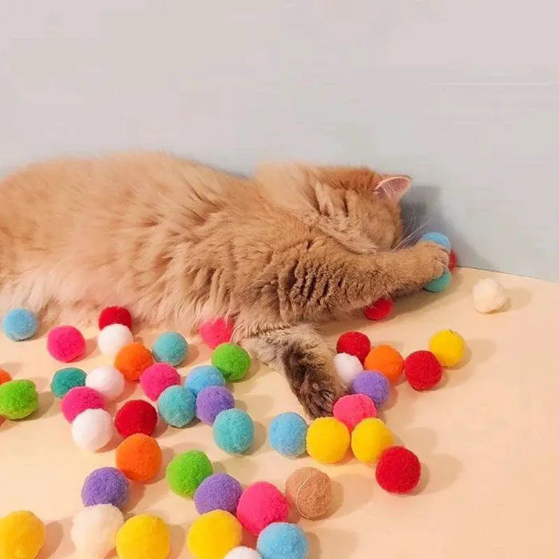 Colorful Interactive Plush Cat Toys For Playful Cats