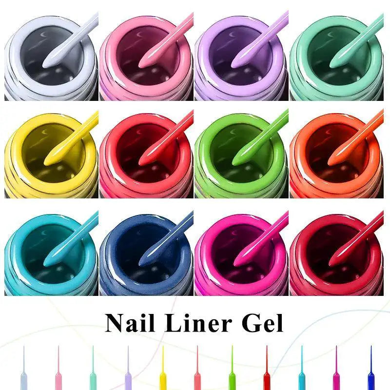 Colorful Liner Gel Polish Set 28 Shades UV Nail Kit