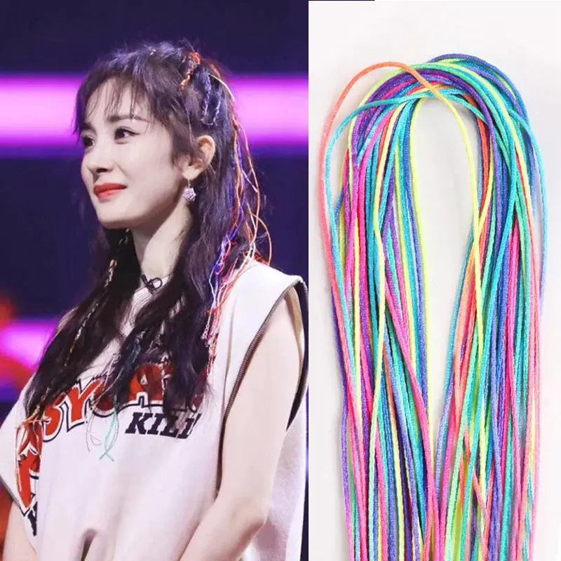 Colorful Hair Braids Bundle 90cm Vibrant Strands For Styling