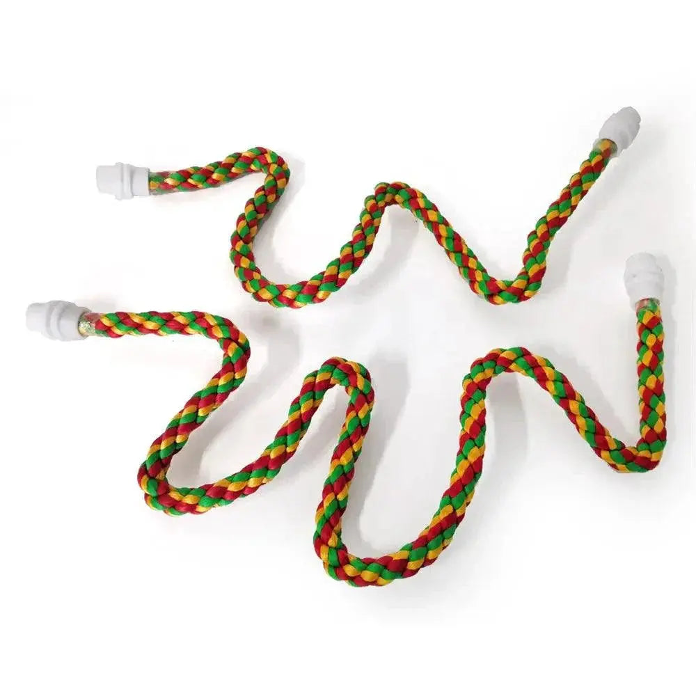 Colorful Parrot Rope Hanging Swing Bird Cage Toy Accessories